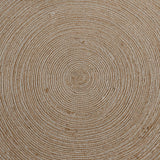 English Elm 4 Foot Round Braided Design Jute and Polyester Blend Indoor Area Rug