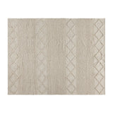 English Elm 8' x 10' & Ivory Geometric Design Handwoven Area Rug - Wool/Polyester/Cotton Blend