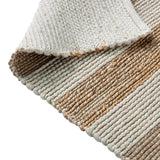 English Elm 5' x 7' Handwoven Striped Jute Blend Area Rug in Natural Tones