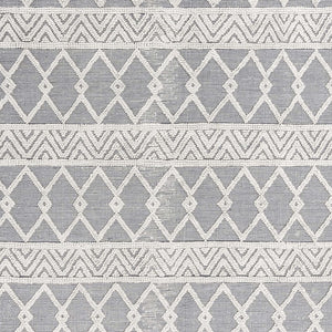 English Elm Indoor Geometric 5'x7' Area Rug - Hand Woven Area Rug with Ivory Diamond Pattern, Polyester/Cotton Blend