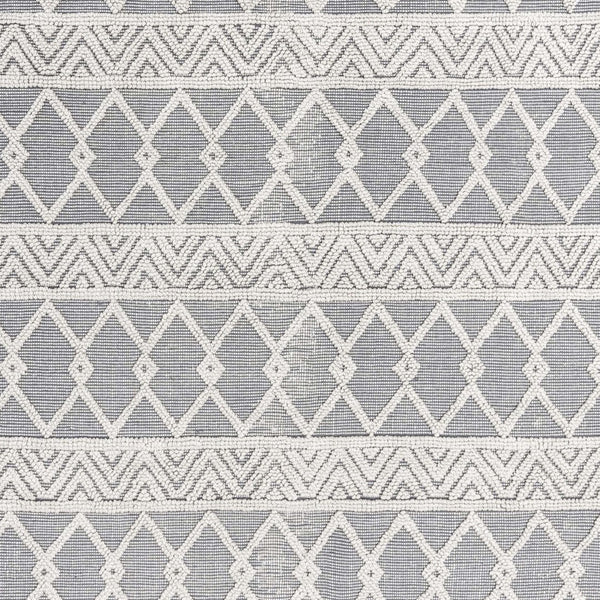English Elm Indoor Geometric 5'x7' Area Rug - Hand Woven Area Rug with Ivory Diamond Pattern, Polyester/Cotton Blend