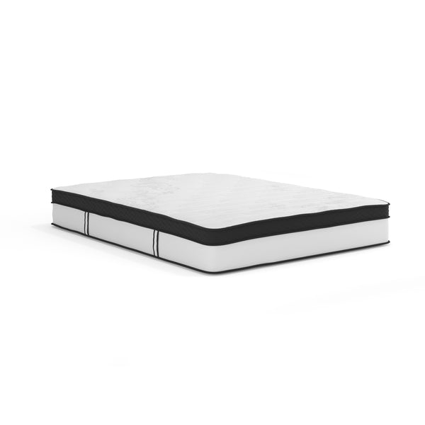 English Elm 12 Inch CertiPUR-US Certified Memory Foam & Pocket Spring Mattress, Queen Mattress in a Box