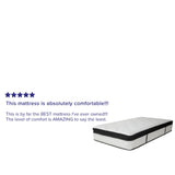 English Elm 12 Inch CertiPUR-US Certified Memory Foam & Pocket Spring Mattress, Twin Mattress in a Box