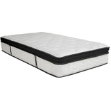 English Elm 12 Inch CertiPUR-US Certified Memory Foam & Pocket Spring Mattress, Twin Mattress in a Box