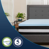 English Elm Full 10 Inch CertiPUR-US Certified Foam Pocket Spring Mattress & 2 inch Gel Memory Foam Topper Bundle