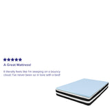 English Elm Full 10 Inch CertiPUR-US Certified Foam Pocket Spring Mattress & 2 inch Gel Memory Foam Topper Bundle