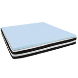 English Elm King 10 Inch CertiPUR-US Certified Foam Pocket Spring Mattress & 2 inch Gel Memory Foam Topper Bundle