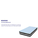 English Elm Twin 10 Inch CertiPUR-US Certified Foam Pocket Spring Mattress & 2 inch Gel Memory Foam Topper Bundle