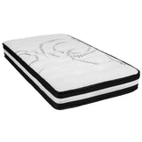 English Elm Twin 10 Inch CertiPUR-US Certified Foam Pocket Spring Mattress & 2 inch Gel Memory Foam Topper Bundle