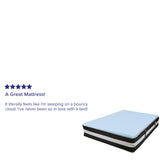 English Elm Full 12 Inch CertiPUR-US Certified Foam Pocket Spring Mattress & 2 inch Gel Memory Foam Topper Bundle