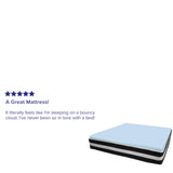 English Elm King 12 Inch CertiPUR-US Certified Foam Pocket Spring Mattress & 2 inch Gel Memory Foam Topper Bundle