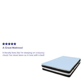 English Elm Queen 12 Inch CertiPUR-US Certified Foam Pocket Spring Mattress & 2 inch Gel Memory Foam Topper Bundle