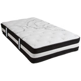 English Elm Twin 12 Inch CertiPUR-US Certified Foam Pocket Spring Mattress & 2 inch Gel Memory Foam Topper Bundle