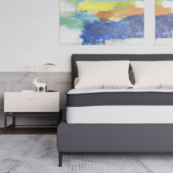 English Elm 12 Inch CertiPUR-US Certified Hybrid Pocket Spring Mattress, Full Mattress in a Box