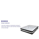 English Elm 12 Inch CertiPUR-US Certified Hybrid Pocket Spring Mattress, Full Mattress in a Box