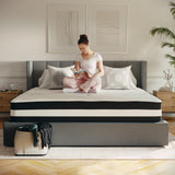 English Elm 12 Inch CertiPUR-US Certified Hybrid Pocket Spring Mattress, King Mattress in a Box