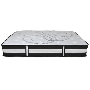 English Elm 12 Inch CertiPUR-US Certified Hybrid Pocket Spring Mattress, Queen Mattress in a Box