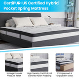 English Elm 10 Inch CertiPUR-US Certified Hybrid Pocket Spring Mattress, King Mattress in a Box