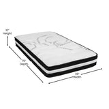 English Elm 10 Inch CertiPUR-US Certified Hybrid Pocket Spring Mattress, Twin Mattress in a Box