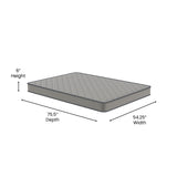 English Elm 6 Inch CertiPUR-US Certified Spring Mattress, Full Mattress in a Box