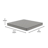 English Elm 6 Inch CertiPUR-US Certified Spring Mattress, King Mattress in a Box