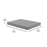 English Elm 6 Inch CertiPUR-US Certified Spring Mattress, Queen Mattress in a Box