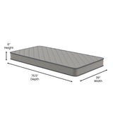 English Elm 6 Inch CertiPUR-US Certified Spring Mattress, Twin Mattress in a Box