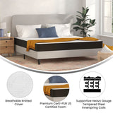 English Elm 8 Inch CertiPUR-US Certified Foam and Innerspring Hybrid Mattress, King Mattress in a Box