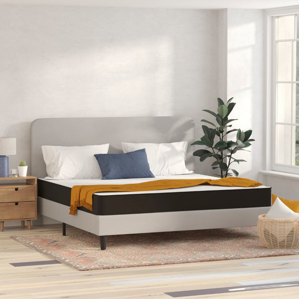 English Elm 8 Inch CertiPUR-US Certified Foam and Innerspring Hybrid Mattress, King Mattress in a Box