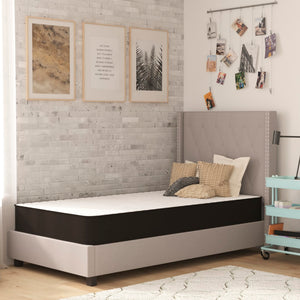 English Elm 8 Inch CertiPUR-US Certified Foam and Innerspring Hybrid Mattress, Twin Mattress in a Box