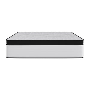 English Elm Firm 12 Inch CertiPUR-US Certified Hybrid Pocket Spring Mattress, Extra Firm Feel, Durable Support, Full Mattress in a Box
