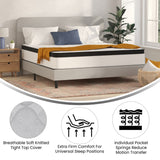 English Elm Firm 12 Inch CertiPUR-US Certified Hybrid Pocket Spring Mattress, Extra Firm Feel, Durable Support, King Mattress in a Box