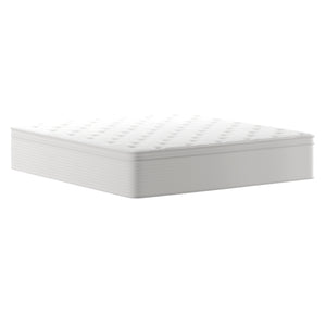 English Elm Commercial Grade Hospitality Grade Commercial King Mattress in a Box 14 Inch, Premium Memory Foam Hybrid Pocket Spring Mattress with Reinforced Edge Support