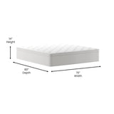 English Elm Commercial Grade Hospitality Grade Commercial King Mattress in a Box 14 Inch, Premium Memory Foam Hybrid Pocket Spring Mattress with Reinforced Edge Support