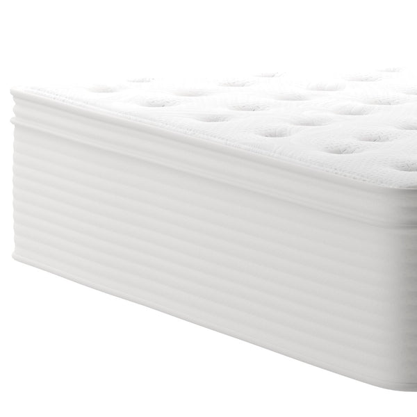 English Elm Commercial Grade Hospitality Grade Commercial King Mattress in a Box 14 Inch, Premium Memory Foam Hybrid Pocket Spring Mattress with Reinforced Edge Support