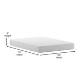 English Elm Charcoal & Green Tea Cooling Gel Memory Foam 8 Inch CertiPUR-US, Supportive Pressure Relief, Full Mattress in a Box