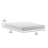 English Elm Charcoal & Green Tea Cooling Gel Memory Foam 8 Inch CertiPUR-US, Supportive Pressure Relief, Queen Mattress in a Box