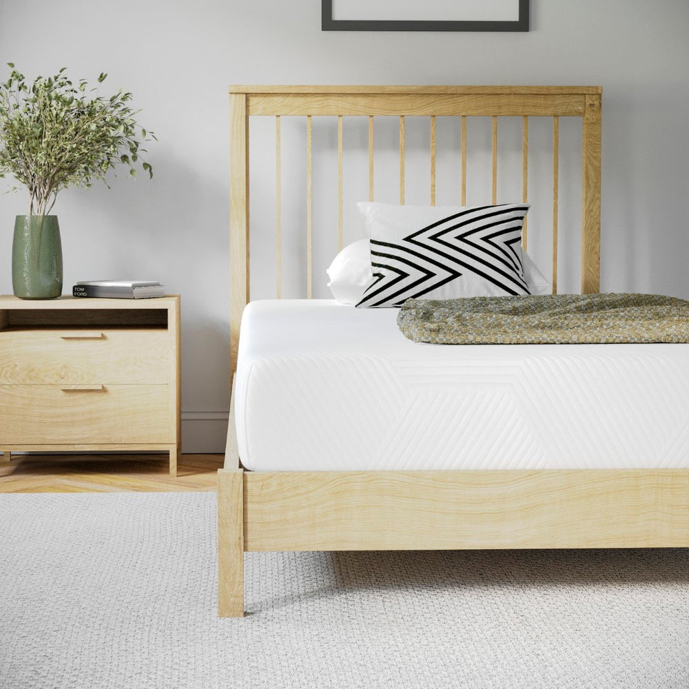 English Elm Charcoal & Green Tea Cooling Gel Memory Foam 8 Inch CertiPUR-US, Supportive Pressure Relief, Twin Mattress in a Box