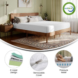 English Elm Green Tea Cooling Gel 4-Layer Memory Foam 10" King Mattress in a Box with CertiPUR-US Certification, Washable Cover, and Pressure Relief