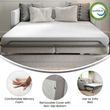 English Elm 4" Cooling Memory Foam Queen Mattress in a Box for Sleeper Sofas, Dorm, Boat, or RV Use