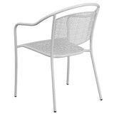 English Elm Commercial Grade Commercial Grade Indoor-Outdoor Steel Patio Arm Chair with Round Back