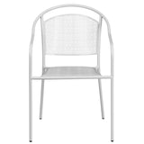 English Elm Commercial Grade Commercial Grade Indoor-Outdoor Steel Patio Arm Chair with Round Back