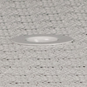 English Elm Commercial Grade Commercial Grade 35.25" Round Indoor-Outdoor Steel Patio Table with Umbrella Hole