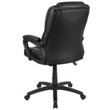 English Elm Commercial Grade Big & Tall 400 lb. Rated LeatherSoft Swivel Office Chair with Padded Arms