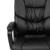 English Elm Commercial Grade Big & Tall 400 lb. Rated LeatherSoft Swivel Office Chair with Padded Arms