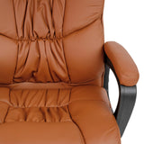 English Elm Commercial Grade Big & Tall 400 lb. Rated LeatherSoft Swivel Office Chair with Padded Arms