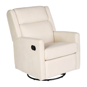 English Elm Swivel Glider Rocker Recliner Chair, Manual 360 Degree Swivel Recliner Perfect for Living Room, Bedroom, or Nursery in Upholstery