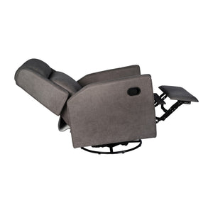 English Elm Swivel Glider Rocker Recliner Chair, Manual 360 Degree Swivel Recliner Perfect for Living Room, Bedroom, or Nursery in Upholstery