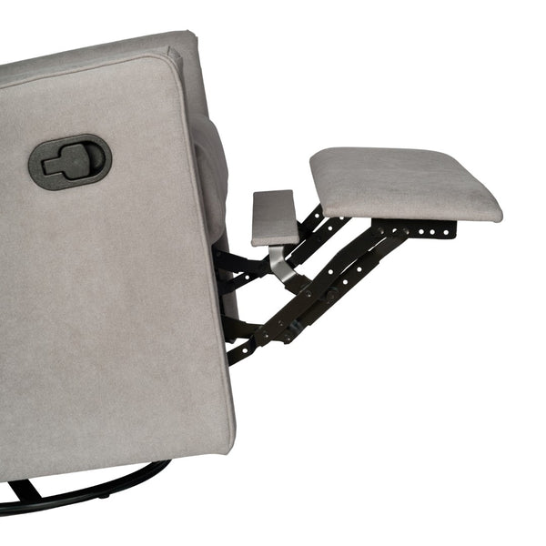 English Elm Swivel Glider Rocker Recliner Chair, Manual 360 Degree Swivel Recliner Perfect for Living Room, Bedroom, or Nursery in Upholstery