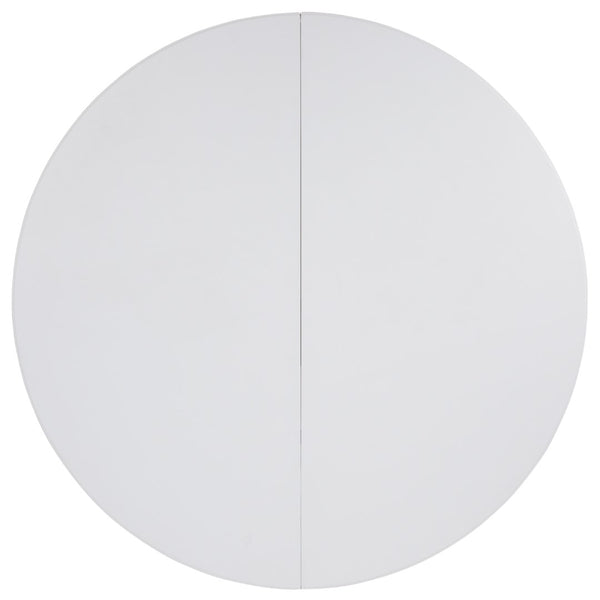 English Elm Commercial Grade 6-Foot Round Bi-Fold Plastic Banquet and Event Folding Table with Carrying Handle